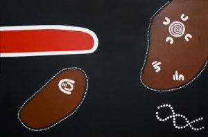 Mathematics and tribute to Aboriginal art 150x100 cm